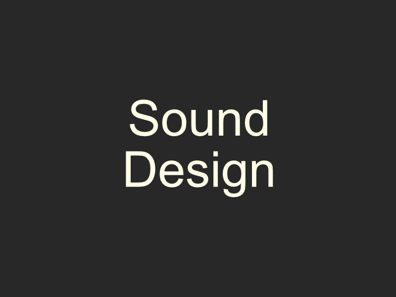 Sound Design